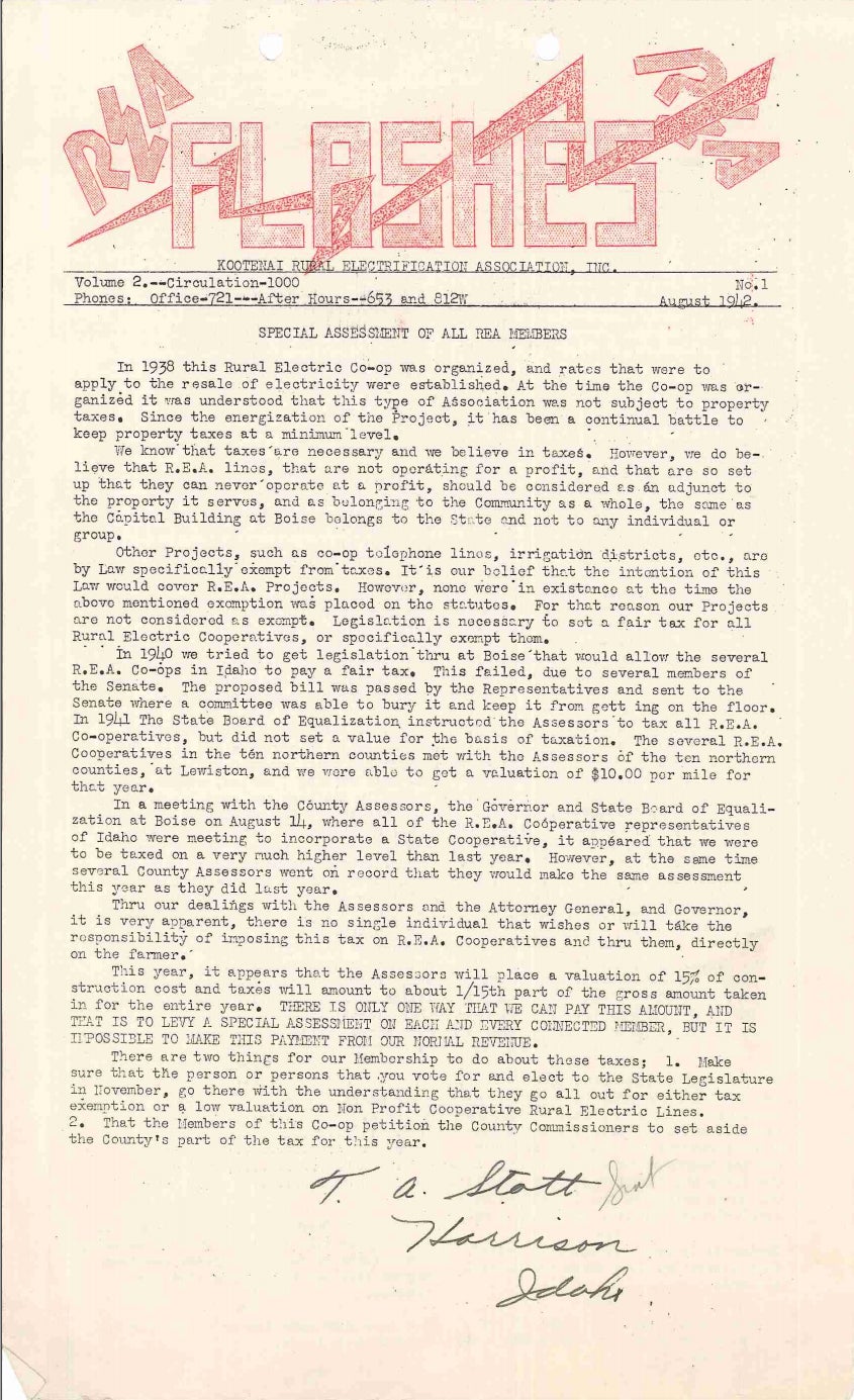 flashes newsletter 1942