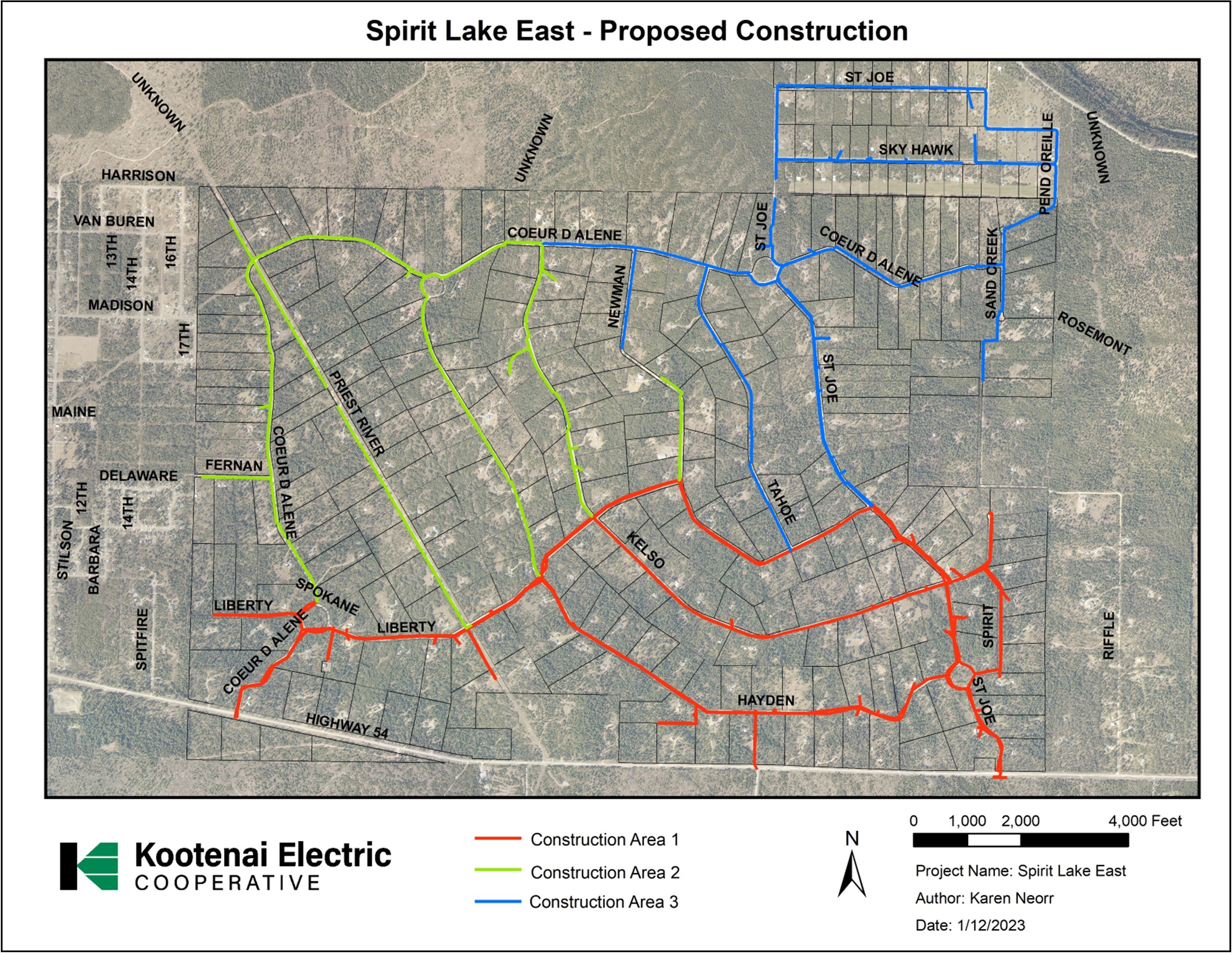 map of proposed construction